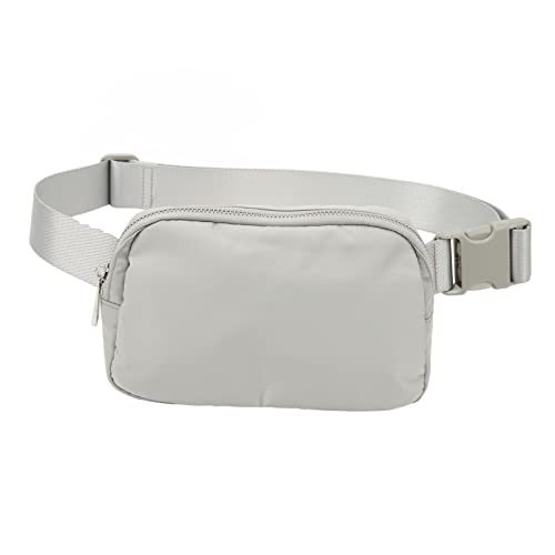 POENVFPO Taillenbeutel, Sportgurtenbeutel mit Großer Kapazität, Verstellbarer Elastischer Taillengürtel, Geeignet Zum Laufen, Radfahren, Reisen (Grey) von POENVFPO