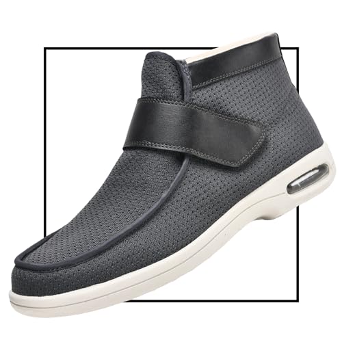 Orthopädische Schuhe Orthopädische Schuhe Verstellbare Breite Sandalen Verbandschuhe Orthopädische Einlegesohle Klettverschluss (Color : Gray, Size : 47 EU) von POFH