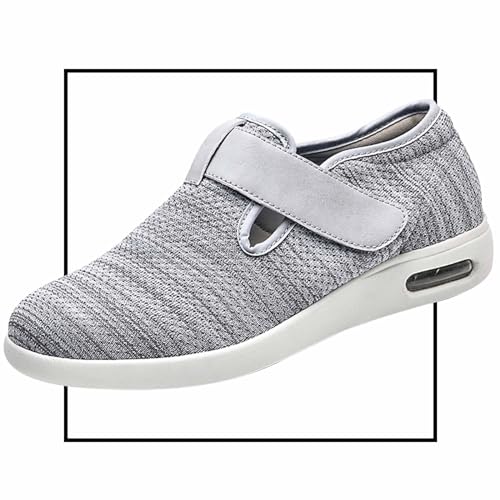 POFH Diabetiker Schuhe Damen Orthopädische Schuhe für Damen Diabetiker Schuhe Damen Extra Weit Verbandsschuhe Damen Hallux Valgus Schuhe Damen (Color : LightGrey, Size : 40 EU) von POFH