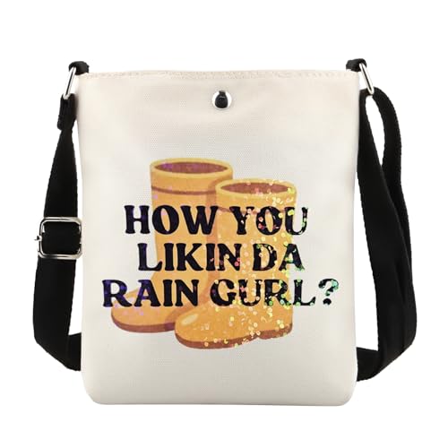 POFULL Forks Washington Gift Vampire Lover Messenger Bag City of Forks Gifts How You Likin Da Rain Gurl Crossbody Bag, How You Likin von POFULL