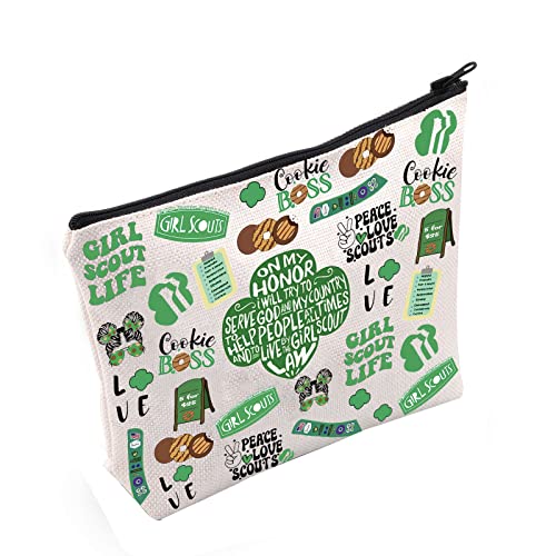 POFULL Girl Scout Cookie Boss Kosmetiktasche Girl Troop Leader Geschenk Kekse Liebhaber Geschenk, Cookie Boss Kosmetiktasche von POFULL