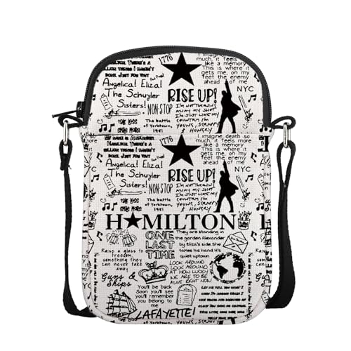 POFULL Musical Crossbody Bag Musical Merchandise Theater Fans Geschenk, Hami-lton Umhängetasche von POFULL