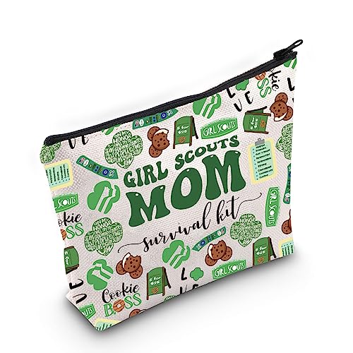 POFULL Scout Mom Gift Girl Scouts Mom survival kit Cosmetic Bag Girl Scout Cookies Dealer Bundle Gift, Girl Scouts Mom Kosmetiktasche von POFULL