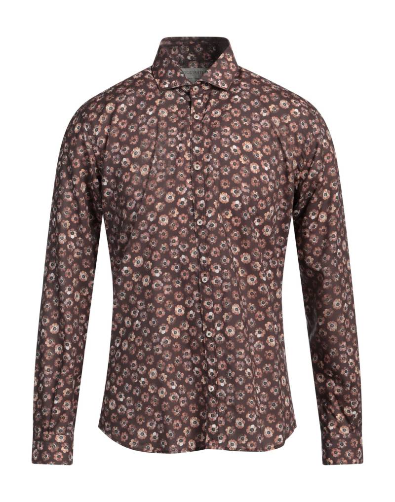 POGGIANTI Hemd Herren Schokobraun von POGGIANTI