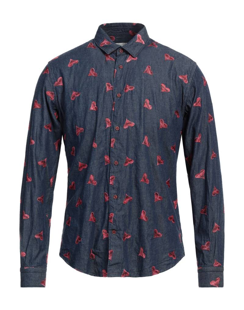 POGGIANTI Jeanshemd Herren Blau von POGGIANTI