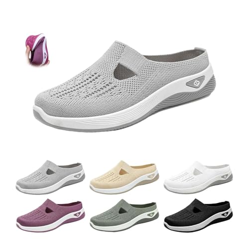 Sommerschuhe, atmungsaktiv, rutschfest, weiche Sohle, für ältere Menschen, atmungsaktive Turnschuhe, orthopädische Wanderschuhe für mittleren Alter und Senioren, rückenfreie Pantoletten für Damen Sommerschuhe, atmungsaktiv, rutschfest, weiche Sohle, für ältere Menschen, atmungsaktive Turnschuhe, orthopädische Wanderschuhe für mittleren Alter und Senioren, rückenfreie Pantoletten für Damen von POIOZXD