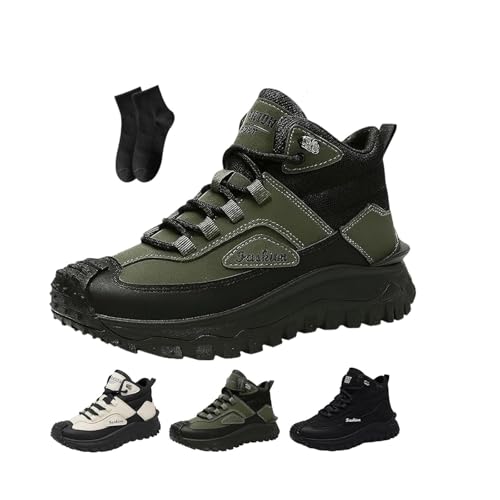 Thefirstyoung Herren-Arbeitsstiefel, orthopädische Stiefel für Herren, breite Zehenstütze, orthopädische Wander-Sneaker, pannensicher, Schlupfschuhe, schwarz / grün, 43 EU Thefirstyoung Herren-Arbeitsstiefel, orthopädische Stiefel für Herren, breite Zehenstütze, orthopädische Wander-Sneaker, pannensicher, Schlupfschuhe, schwarz / grün, 43 EU von POIOZXD