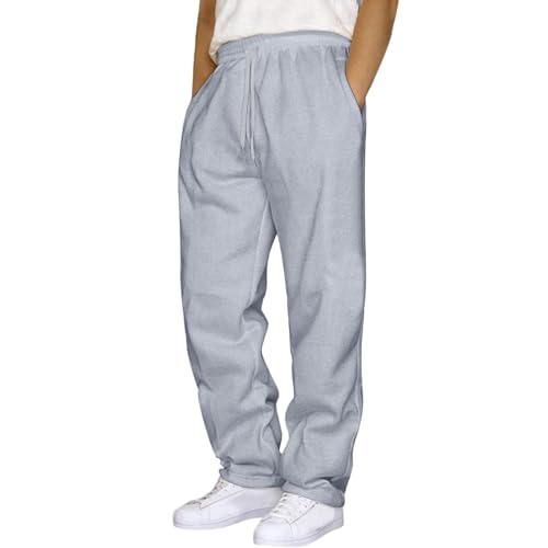 1/2er Pack Jogginghose Herren Breite Baggy Sweatpants Baumwolle Sweathose Lange Atmungsaktiv Sporthose Yogahose Klassische Trainingshose Freizeithose Loose Fit Sweatpants mit Taschen S-3XL von POIUIYQA