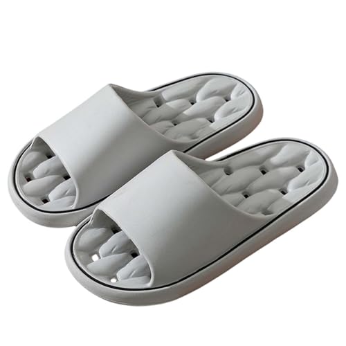 Hausschuhe für Damen Herren, Dicke Plattform Sommer Strand Eva Weiche Sohle Slide Sandalen, Dusche Schnell Trocknend Badezimmer Massage Pool Gym Haus Slipper von POIUIYQA