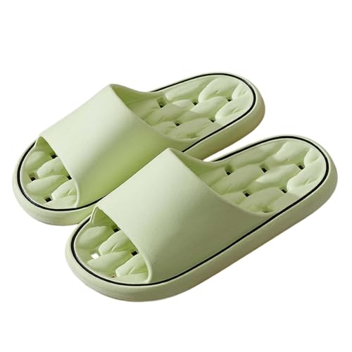 Hausschuhe für Damen Herren, Dicke Plattform Sommer Strand Eva Weiche Sohle Slide Sandalen, Dusche Schnell Trocknend Badezimmer Massage Pool Gym Haus Slipper von POIUIYQA