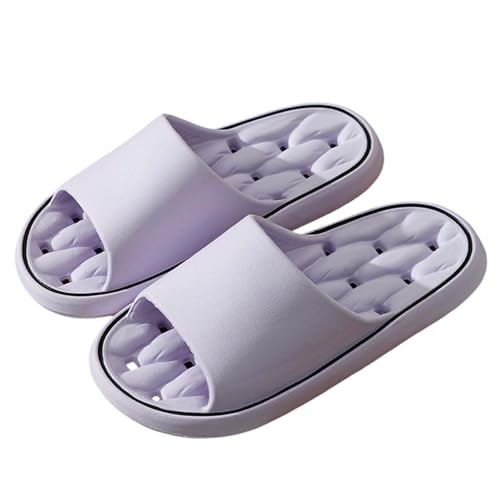 Hausschuhe für Damen Herren, Dicke Plattform Sommer Strand Eva Weiche Sohle Slide Sandalen, Dusche Schnell Trocknend Badezimmer Massage Pool Gym Haus Slipper von POIUIYQA