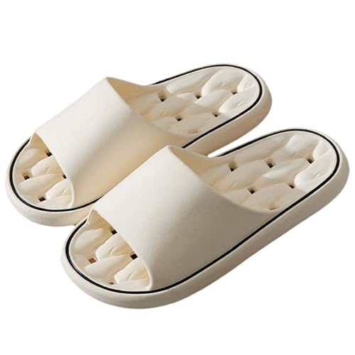 Hausschuhe für Damen Herren, Dicke Plattform Sommer Strand Eva Weiche Sohle Slide Sandalen, Dusche Schnell Trocknend Badezimmer Massage Pool Gym Haus Slipper von POIUIYQA