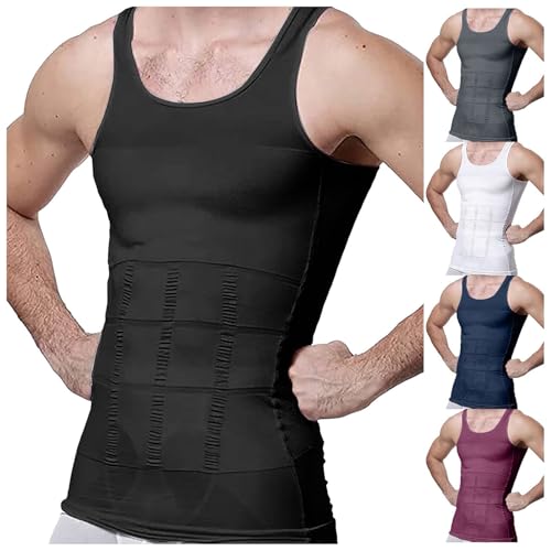 Mens Slimming Tank Top Body Shaper Compression Shirts for Men Slim Undershirts Abs Vest for Workout Abdomen Mens Slimming Tank Top Body Shaper Compression Shirts for Men Slim Undershirts Abs Vest for Workout Abdomen von POIUIYQA