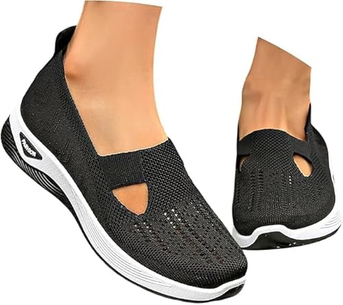 Orthopädische Schuhe Damen,Weite H Walkingschuhe Vermascht Sneaker Sommer Atmungsaktiv Memory Schaum Krankenschwester Sportschuhe Sommerschuhe Bequeme Outdoor Turnschuhe Damen Laufschuhe von POIUIYQA