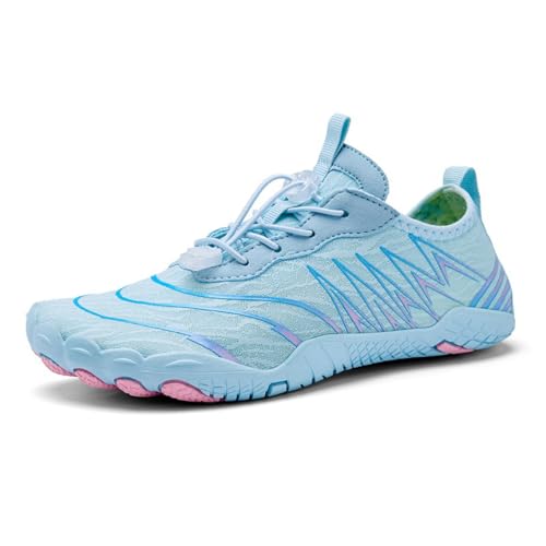 POIUIYQA Badeschuhe Wasserschuhe Herren Damen Strandschuhe Barfußschuhe Sommer Schwimmschuhe Aquaschuhe Schnell Trocknen Surfschuhe Atmungsaktiv Leicht Barfußschuhe von POIUIYQA
