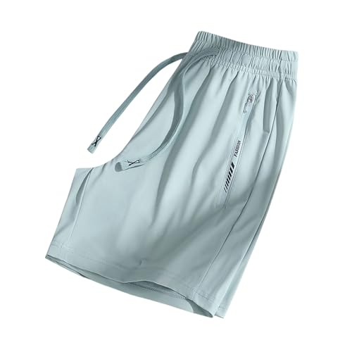 POIUIYQA Damen Shorts Aus Eisseide Sporthose Kurz High Waist Laufhose Sommer Laufshorts Schnelltrocknend Wanderhose Kurze Hose Sport Fitness Running von POIUIYQA