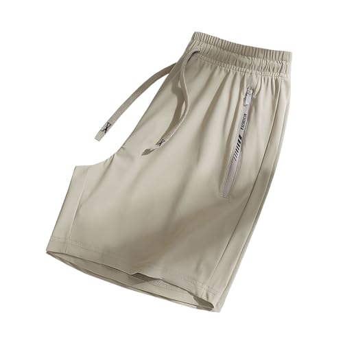 POIUIYQA Damen Shorts Aus Eisseide Sporthose Kurz High Waist Laufhose Sommer Laufshorts Schnelltrocknend Wanderhose Kurze Hose Sport Fitness Running von POIUIYQA