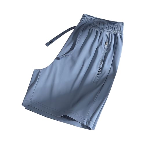 POIUIYQA Damen Shorts Aus Eisseide Sporthose Kurz High Waist Laufhose Sommer Laufshorts Schnelltrocknend Wanderhose Kurze Hose Sport Fitness Running von POIUIYQA