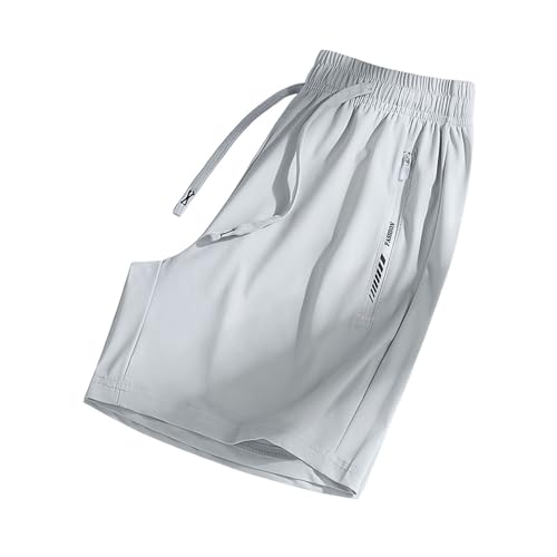 POIUIYQA Damen Shorts Aus Eisseide Sporthose Kurz High Waist Laufhose Sommer Laufshorts Schnelltrocknend Wanderhose Kurze Hose Sport Fitness Running von POIUIYQA