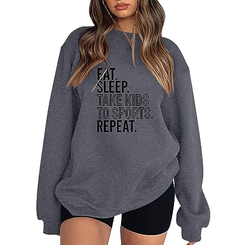 POIUIYQA Hoodie Damen, Damen Sweatshirt Pullover Schmetterling Drucken Rundhals Pulli Herbst Winter Frauen Locker Casual Oberteil Tops Teenager Mädchen Sweatjacke Ohne Kapuze Bluse Tops von POIUIYQA