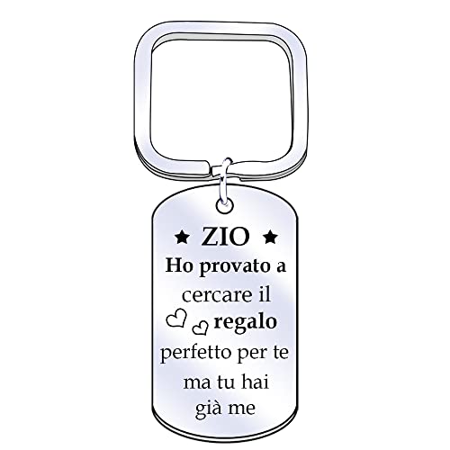 POIUYTRE Geschenk Vatertag Geschenk Zio Schlüsselanhänger Herren Geschenk für Zio Schlüsselanhänger Zio Geburtstag Zio Interessant Gott Geschenk Weihnachten Zio von POIUYTRE