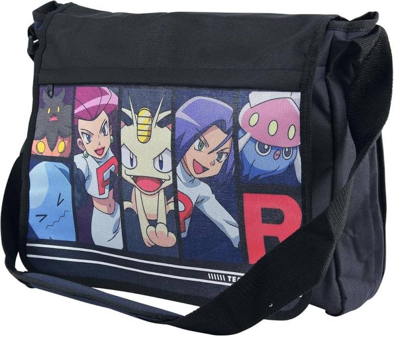 POKEMON JUEGO DE CARTAS Umhängetasche POKEMON Team Rocket Tasche Kuriertasche 49cm 10Liter von POKEMON JUEGO DE CARTAS