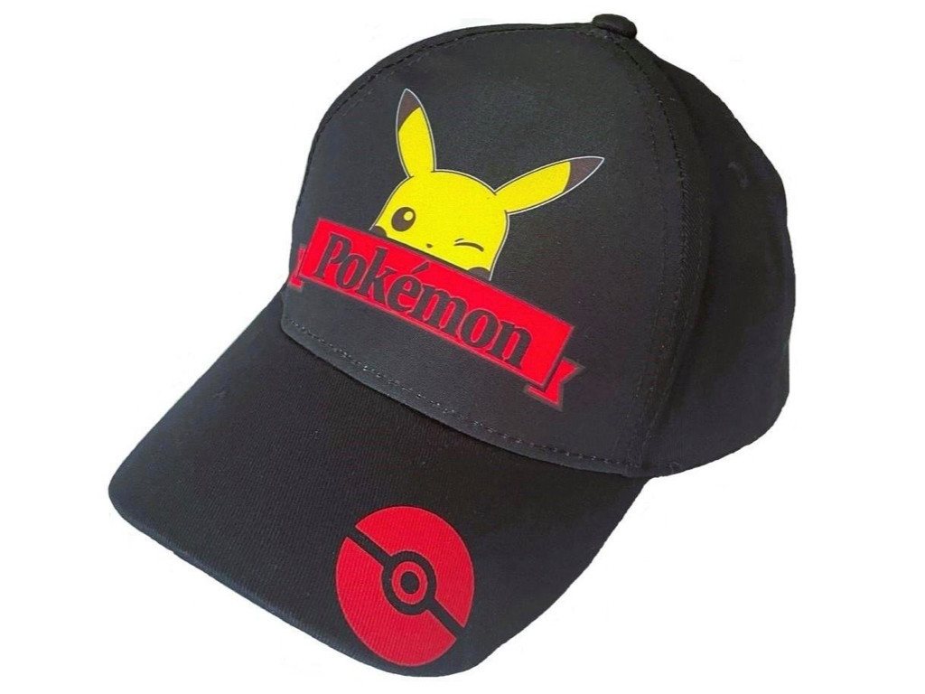 POKÉMON Baseball Cap Basecap Pikachu schwarz Gr. 52 und 54 von POKÉMON