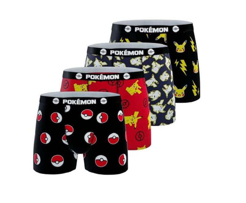 POKÉMON Boxershorts 4er Pack Pokémon Pikachu Kinderunterwäsche Unterhose Boxershort von POKÉMON