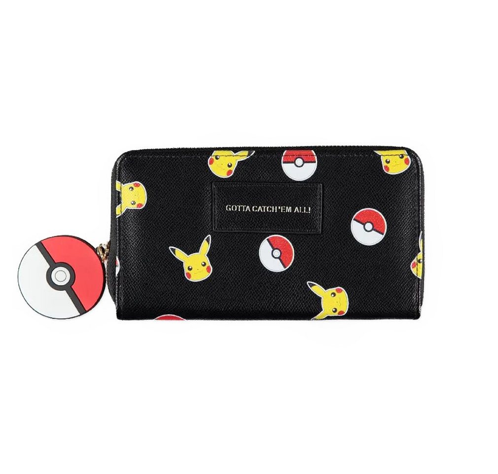 POKÉMON Geldbörse Pikachu Pokéballs, Kunstleder Geldbeutel Portemonnaie von POKÉMON