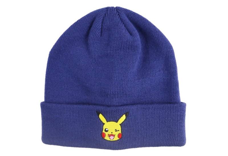 POKÉMON Jerseymütze Pokemon Pikachu Jungen Kinder Herbst Wintermütze Gr. 54 bis 56 von POKÉMON