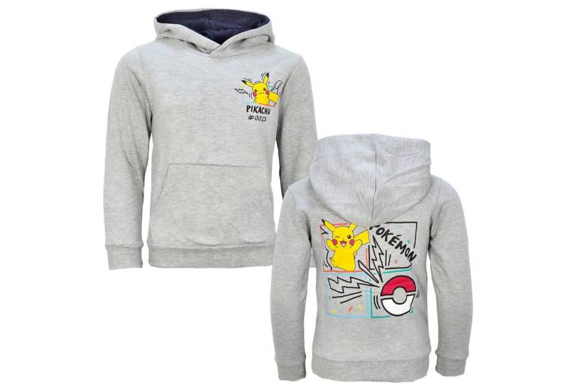 POKÉMON Kapuzenpullover Pokemon Pikachu Kinder Jungen Hoodie Pulli Kapuzenpullover Gr. 104 bis 152 von POKÉMON