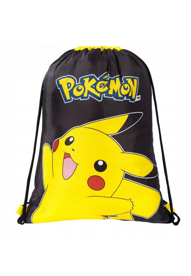 POKÉMON Kinderrucksack Pikachu Turnbeutel Kinder mit Tunnelzug und Namensfeld von POKÉMON