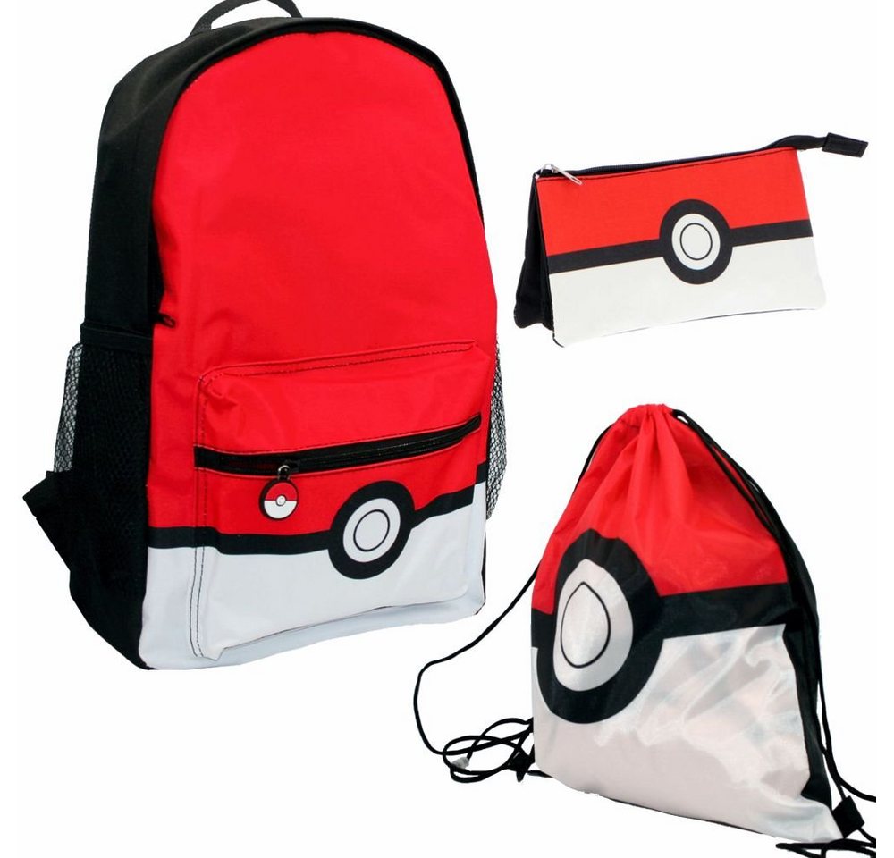 POKÉMON Kinderrucksack Rucksack Set zur Auswahl Pokeball Motiv Pokemon Kinder Tasche von POKÉMON