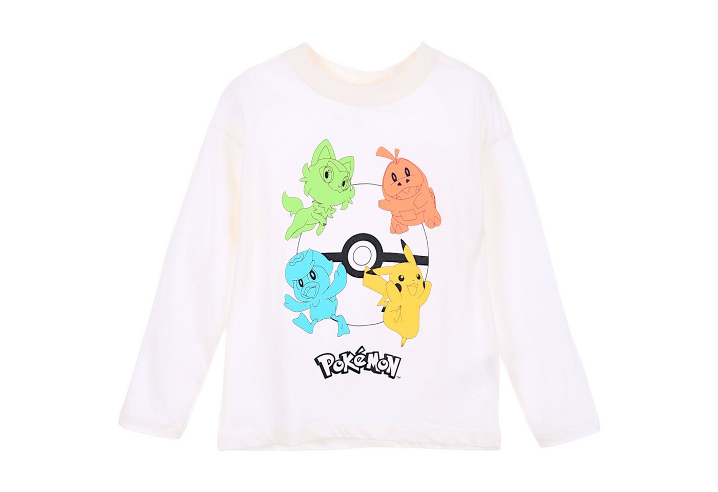 POKÉMON Langarmshirt Pikachu, Glumanda, Schiggy und Bisasam Jungen Shirt aus Baumwolle Gr. 104 - 152 cm von POKÉMON