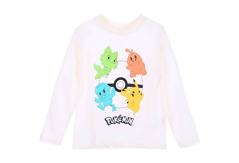 POKÉMON Langarmshirt Pikachu, Glumanda, Schiggy und Bisasam Jungen Shirt aus Baumwolle Gr. 104 - 152 cm von POKÉMON
