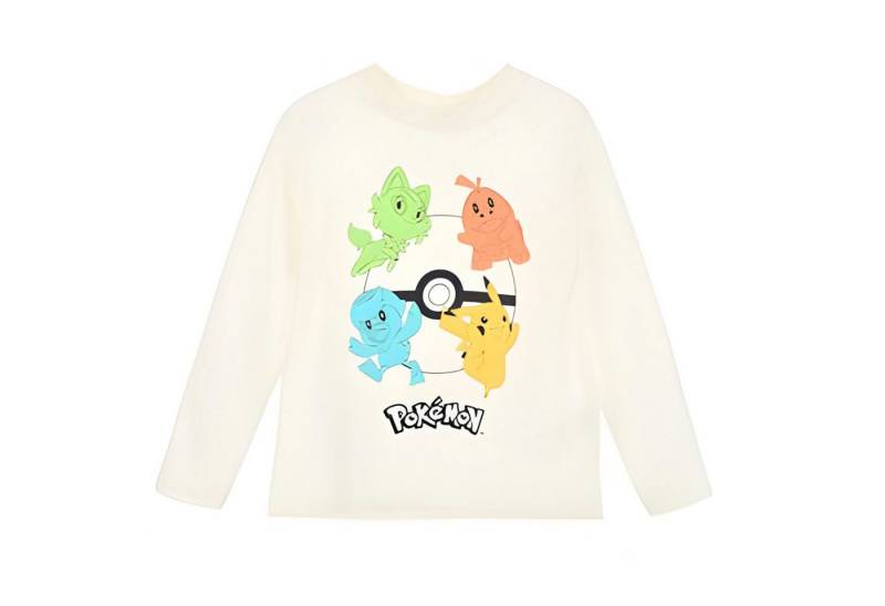 POKÉMON Langarmshirt Pokemon Pikachu Kinder langarm T-Shirt Shirt Gr. 104 - 152 100% Baumwolle von POKÉMON