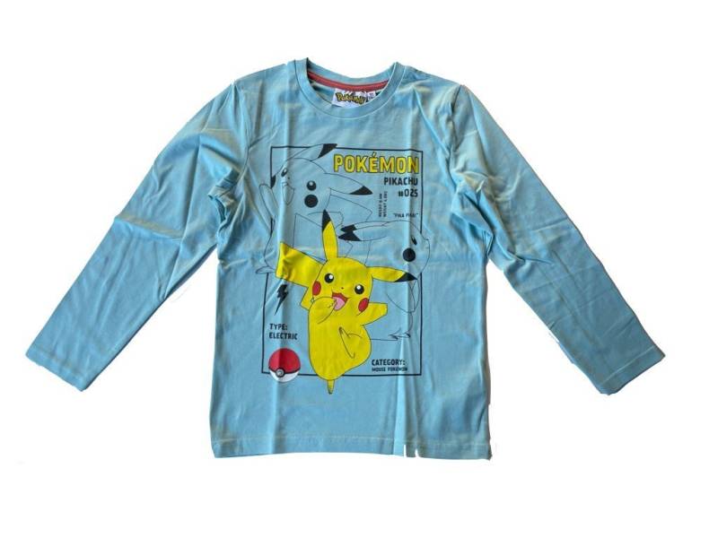 POKÉMON Langarmshirt in hellblau von POKÉMON