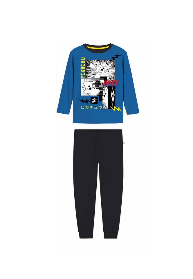 POKÉMON Schlafanzug Pikachu Kinder Jungen Pyjama Schlaf-set (2 tlg) von POKÉMON