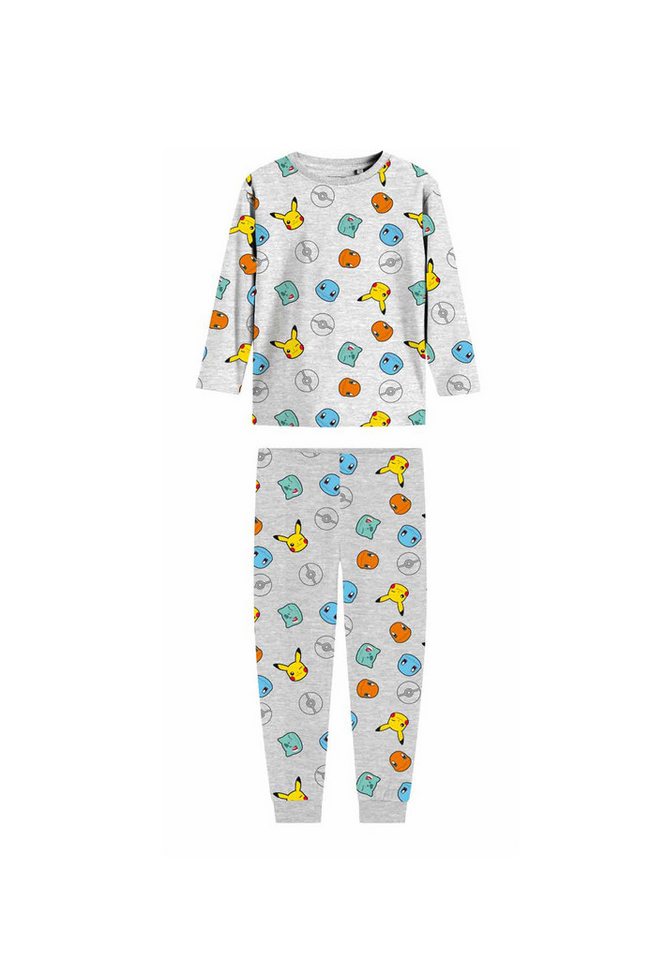 POKÉMON Schlafanzug Pikachu Kinder Jungen Pyjama Schlaf-set (2 tlg) von POKÉMON