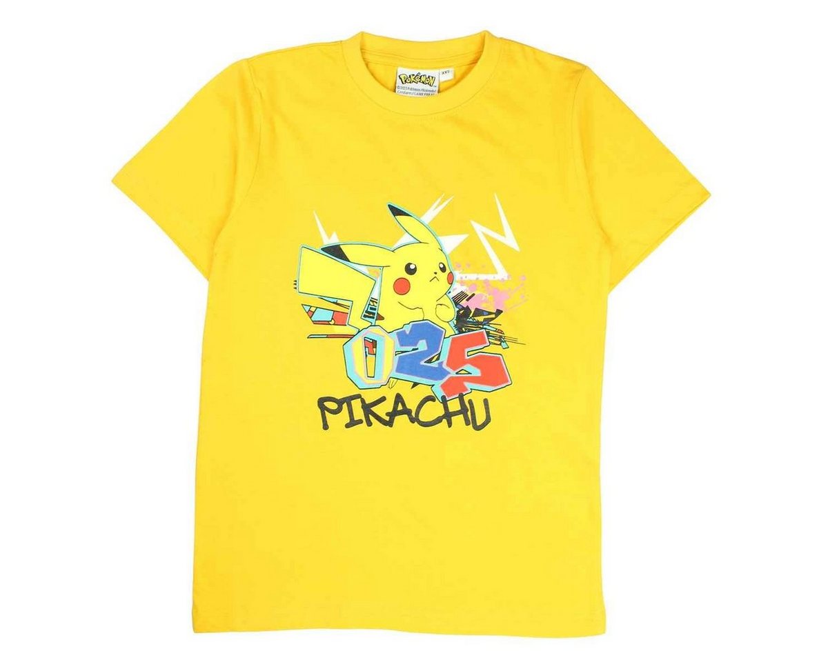 POKÉMON T-Shirt Pikachu Jungen Kurzarmshirt in Größe 140-176 cm von POKÉMON