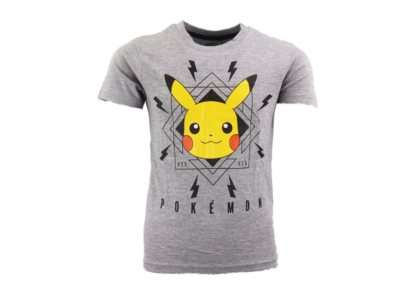 POKÉMON T-Shirt Pokemon Pikachu Jungen Kinder Shirt Gr. 110 bis 152, Schwarz oder Grau von POKÉMON