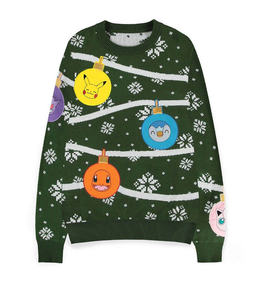 POKÉMON Weihnachtspullover Xmas Baubles Gengar Christmas Sweater Strickpullover von POKÉMON