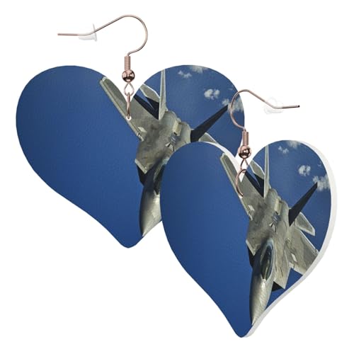 1 Paar Leder-Ohrring für Damen, fliegendes Flugzeug, Leder-Ohrringhaken, geeignet für Party, Alltag, Einheitsgröße von POKIKKJH