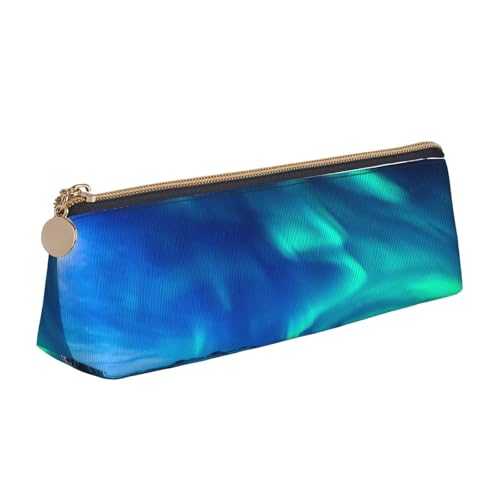 Leder-Federmäppchen, Federmäppchen, Federtasche, Nordlichter-Druck, Reißverschluss, Stifteetui für Arbeit, Büro, für Männer und Frauen Leder-Federmäppchen, Federmäppchen, Federtasche, Nordlichter-Druck, Reißverschluss, Stifteetui für Arbeit, Büro, für Männer und Frauen von POKIKKJH
