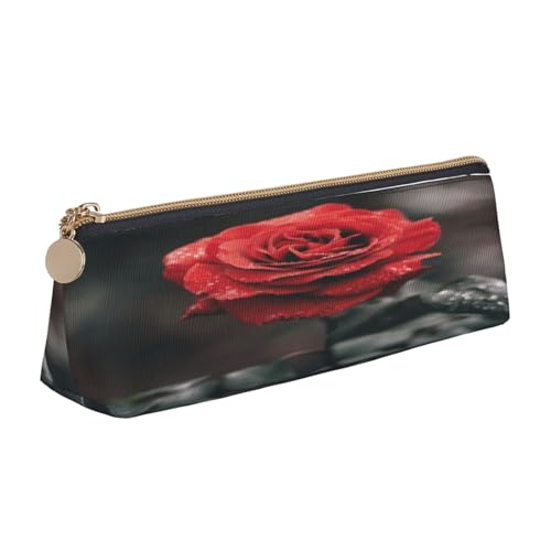 Leder-Federmäppchen, Federmäppchen, Rosen-Blumendruck, Reißverschluss, Stifteetui für Arbeit, Büro, für Männer und Frauen Leder-Federmäppchen, Federmäppchen, Rosen-Blumendruck, Reißverschluss, Stifteetui für Arbeit, Büro, für Männer und Frauen von POKIKKJH