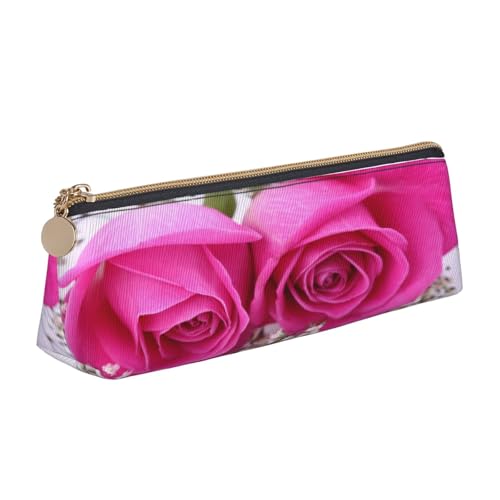 Leder-Federmäppchen, Federmäppchen, Rosen-Druck, Reißverschluss, Stifteetui für Arbeit, Büro, für Männer und Frauen Leder-Federmäppchen, Federmäppchen, Rosen-Druck, Reißverschluss, Stifteetui für Arbeit, Büro, für Männer und Frauen von POKIKKJH