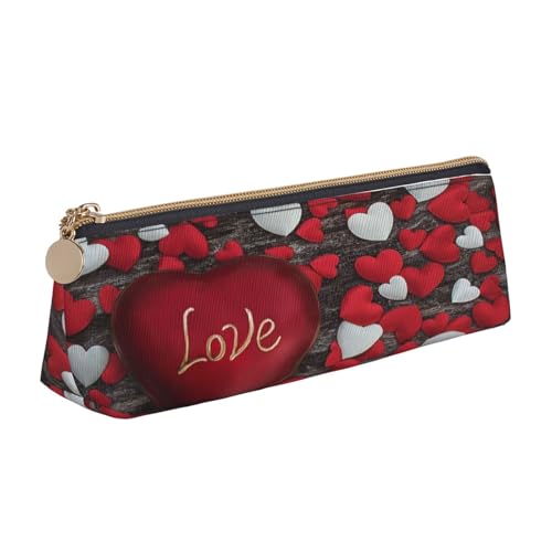 Leder-Federmäppchen, Federmäppchen, Valentinstag-Druck, Reißverschluss, Stifteetui für Arbeit, Büro, für Männer und Frauen Leder-Federmäppchen, Federmäppchen, Valentinstag-Druck, Reißverschluss, Stifteetui für Arbeit, Büro, für Männer und Frauen von POKIKKJH