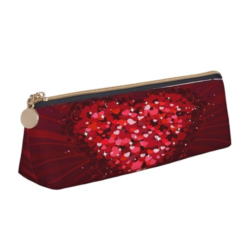 Leder-Federmäppchen, Federmäppchen, mit Aufdruck "Happy Valentine's Day", mit Reißverschluss, für Arbeit, Büro, für Männer und Frauen Leder-Federmäppchen, Federmäppchen, mit Aufdruck "Happy Valentine's Day", mit Reißverschluss, für Arbeit, Büro, für Männer und Frauen von POKIKKJH