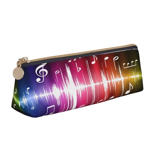 Leder-Federmäppchen, Federtasche, springende Musiknoten, Druck, Reißverschluss, Stifteetui für Arbeit, Büro, für Männer und Frauen Leder-Federmäppchen, Federtasche, springende Musiknoten, Druck, Reißverschluss, Stifteetui für Arbeit, Büro, für Männer und Frauen von POKIKKJH