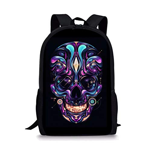 POLERO Backpack Kinder Rucksack Kindergartentasche mit Totenkopf Print Design für Mädchen Jungen von POLERO